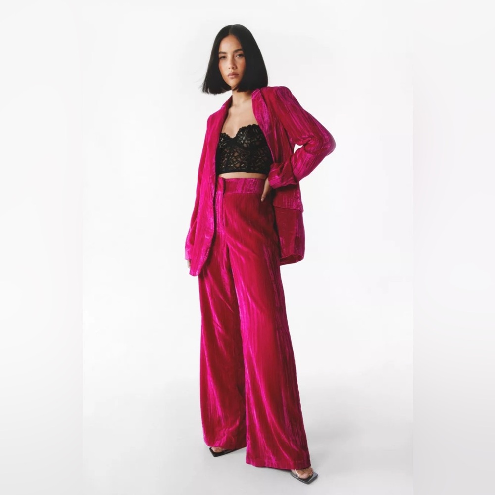 Nasty Gal Crushed Velvet Co-Ord Set